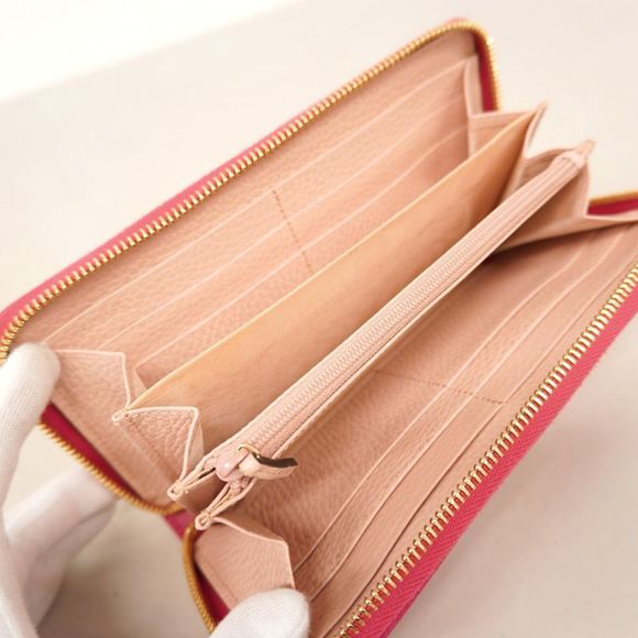 Gucci Long Wallet GG Marmont 456117 Leather Pink Gold Hardware Women - Picture 3 of 10